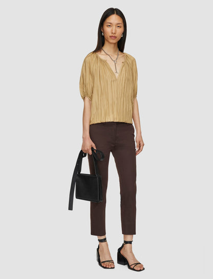 JOSEPH Fashion Women Bing Court Light Gabardine Stretch Trousers Ebony