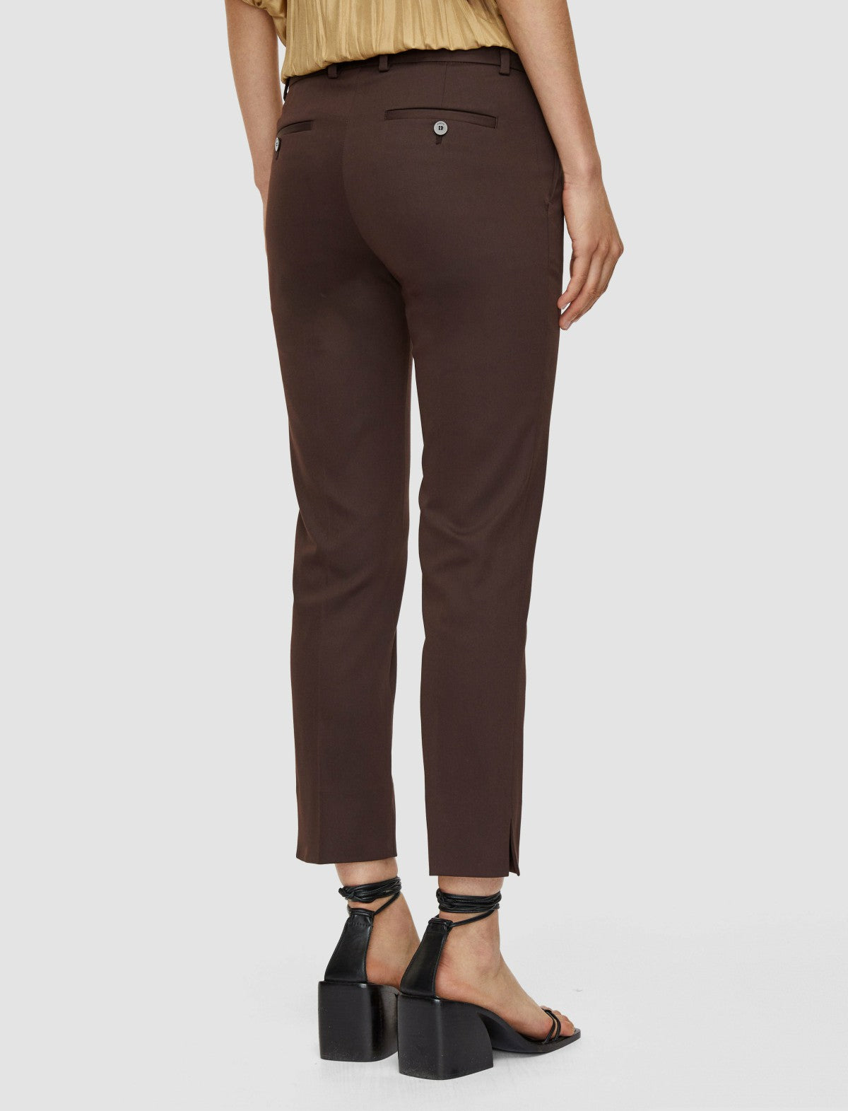 JOSEPH Fashion Women Bing Court Light Gabardine Stretch Trousers Ebony