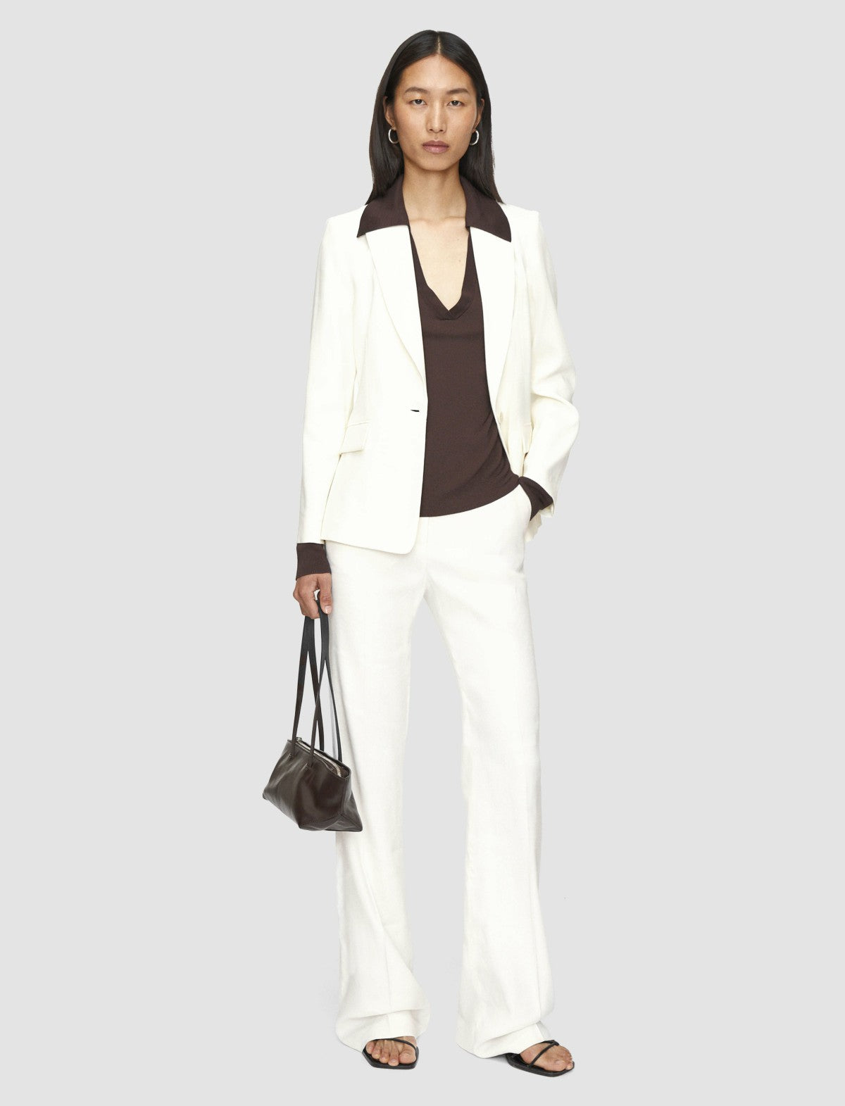 JOSEPH Fashion Women Marty Linen Stretch Jacket Ivory