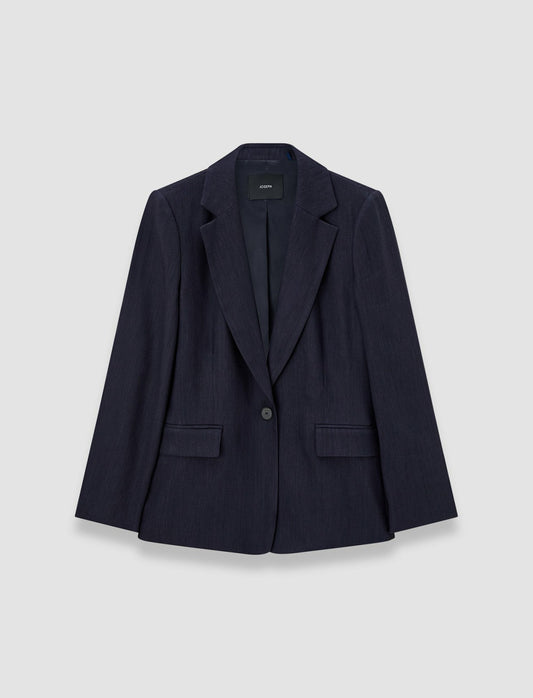 JOSEPH Fashion Women Marty Linen Stretch Jacket Navy