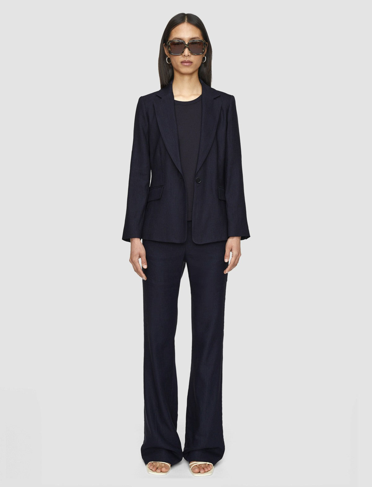 JOSEPH Fashion Women Marty Linen Stretch Jacket Navy