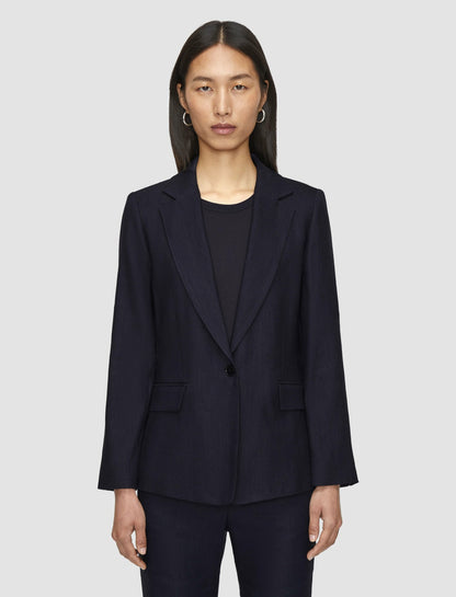 JOSEPH Fashion Women Marty Linen Stretch Jacket Navy