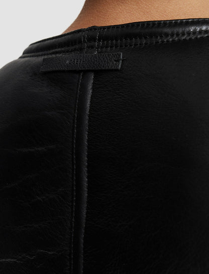 JOSEPH Fashion Women Maurice Embossed Shearling Jacket Black
