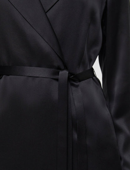 JOSEPH Fashion Women Joubert Silk Satin Jacket Black
