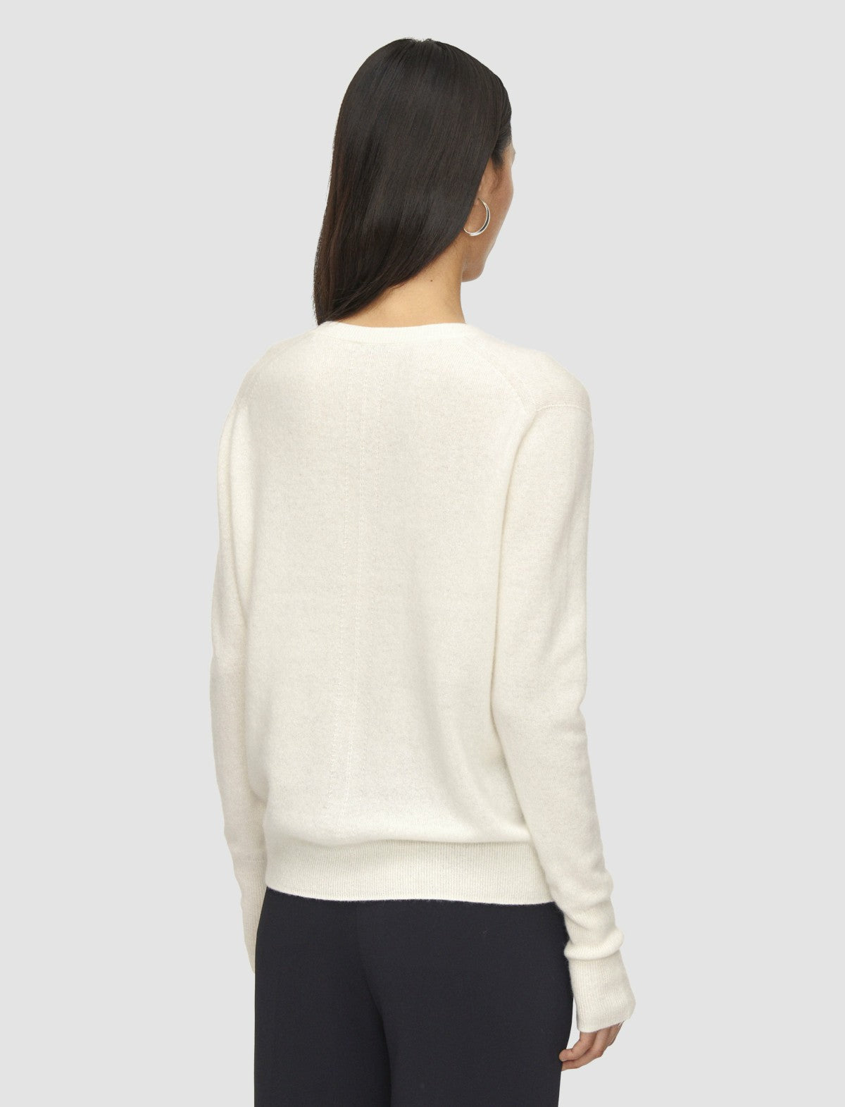 JOSEPH Fashion Women Light Pure Cashmere V Neck Jumper Ivory