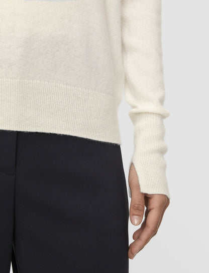 JOSEPH Fashion Women Light Pure Cashmere V Neck Jumper Ivory