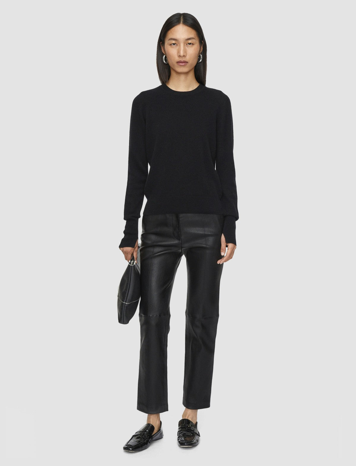 JOSEPH Fashion Women Light Pure Cashmere Round Neck Jumper Black