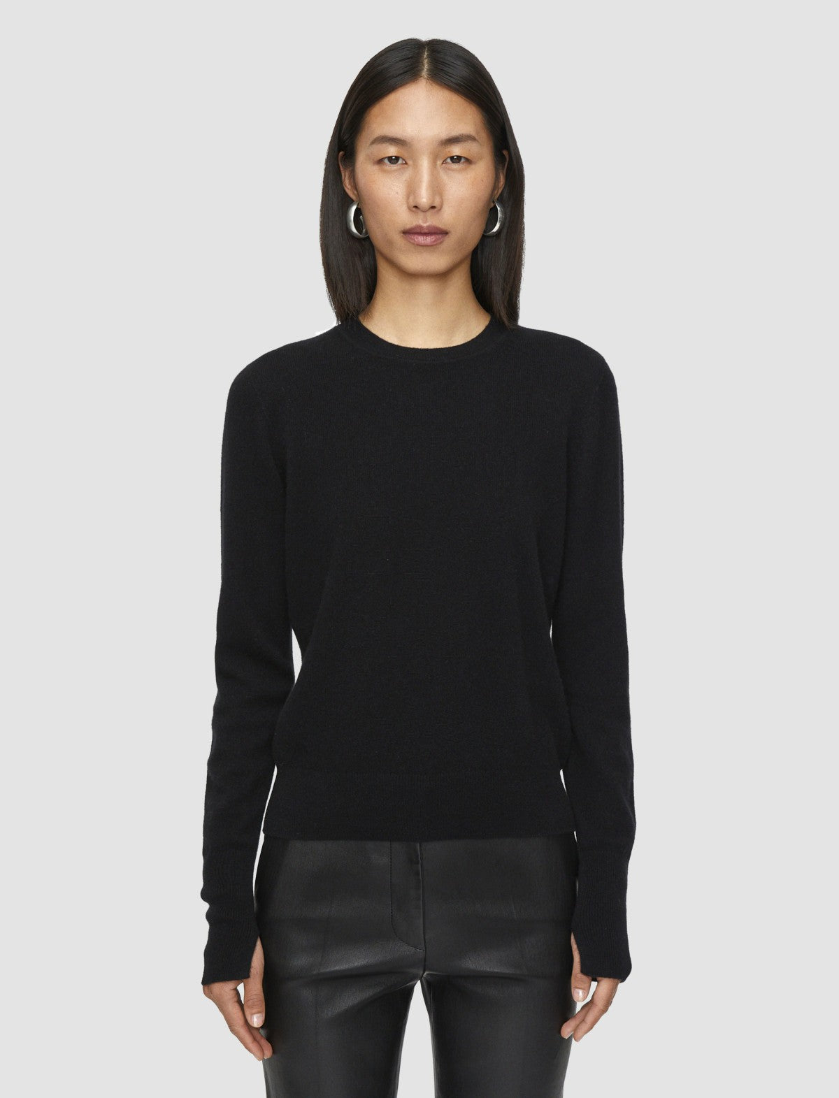JOSEPH Fashion Women Light Pure Cashmere Round Neck Jumper Black