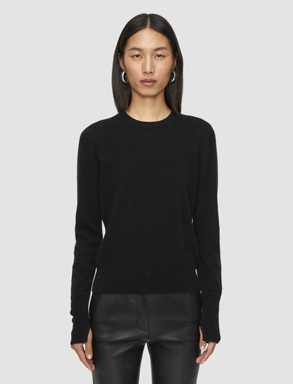 JOSEPH Fashion Women Light Pure Cashmere Round Neck Jumper Black