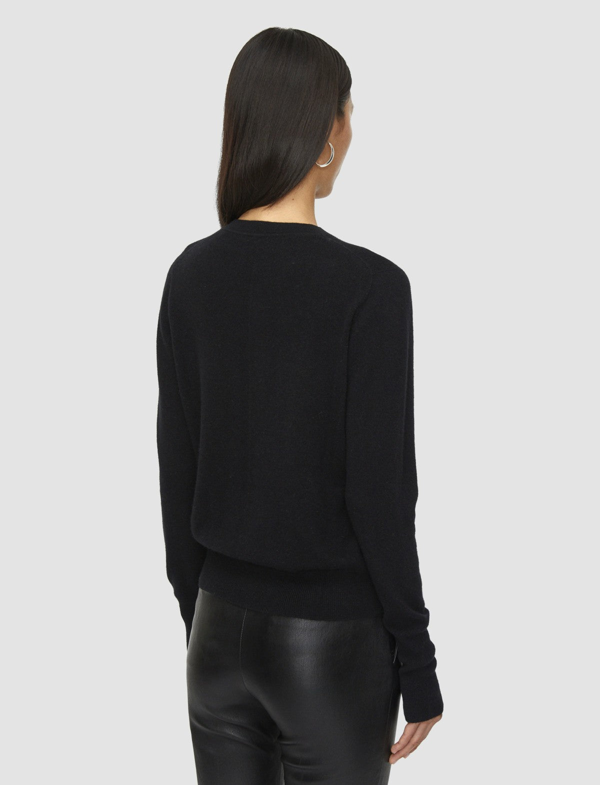 JOSEPH Fashion Women Light Pure Cashmere Round Neck Jumper Black