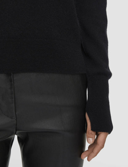 JOSEPH Fashion Women Light Pure Cashmere Round Neck Jumper Black
