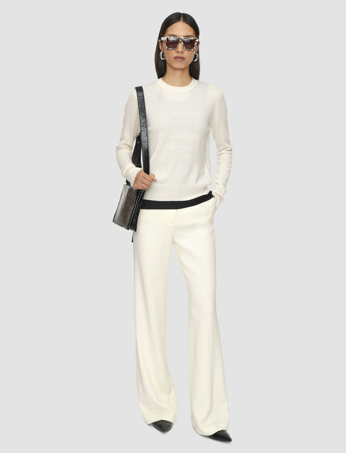 JOSEPH Fashion Women Light Pure Cashmere Round Neck Jumper Ivory