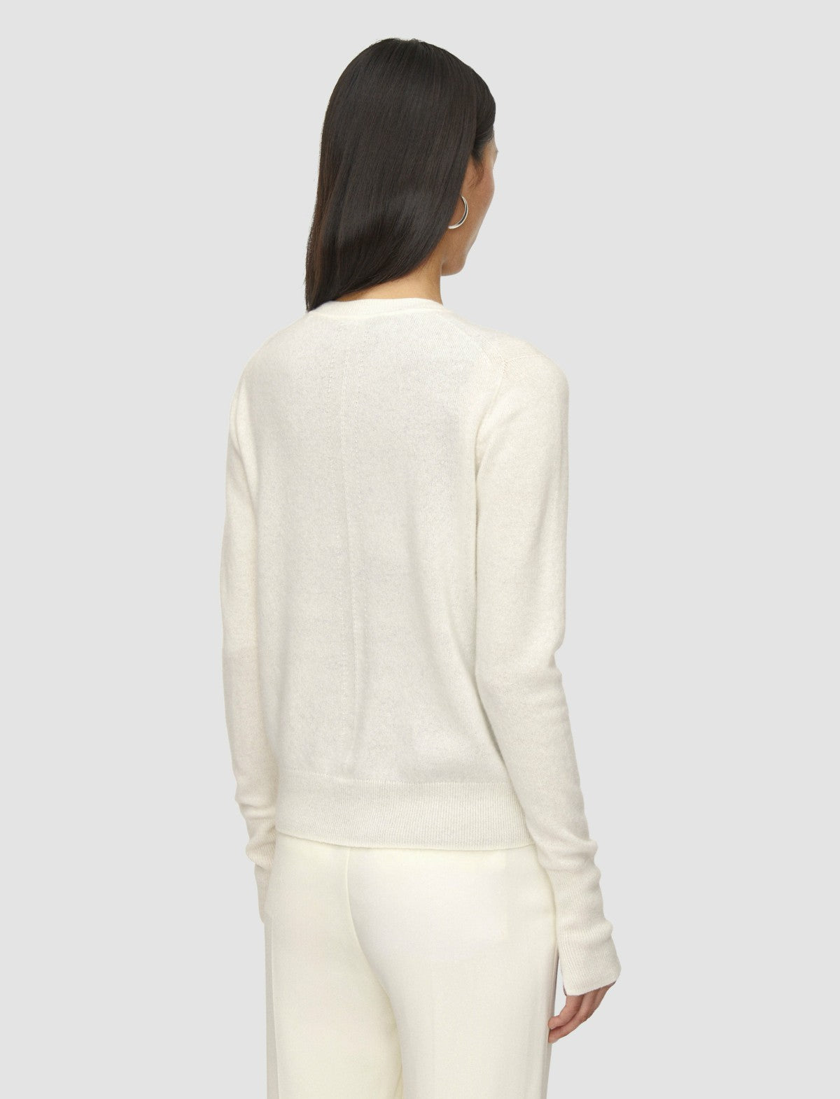JOSEPH Fashion Women Light Pure Cashmere Round Neck Jumper Ivory