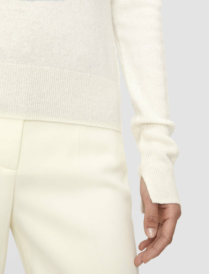 JOSEPH Fashion Women Light Pure Cashmere Round Neck Jumper Ivory