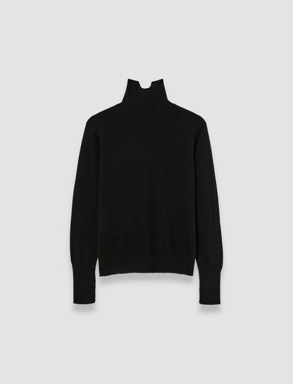 JOSEPH Fashion Women Light Pure Cashmere High Neck Jumper Black