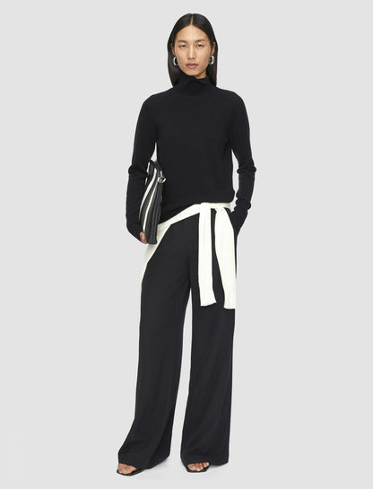JOSEPH Fashion Women Light Pure Cashmere High Neck Jumper Black