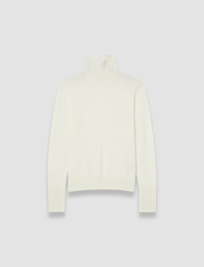 JOSEPH Fashion Women Light Pure Cashmere High Neck Jumper Ivory