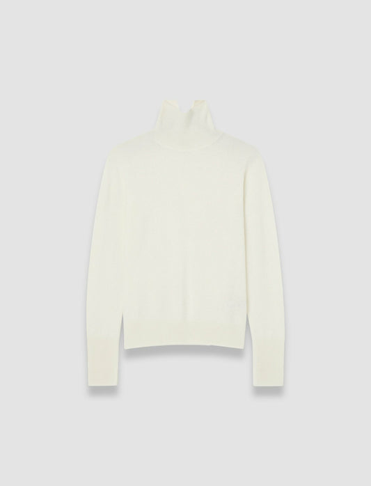 JOSEPH Fashion Women Light Pure Cashmere High Neck Jumper Ivory