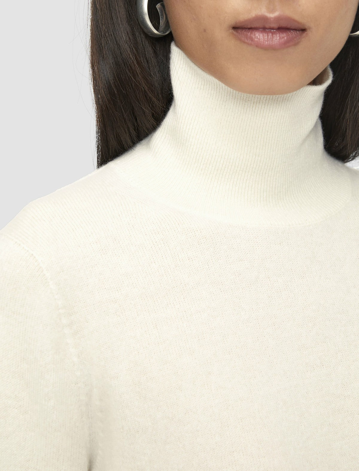 JOSEPH Fashion Women Light Pure Cashmere High Neck Jumper Ivory