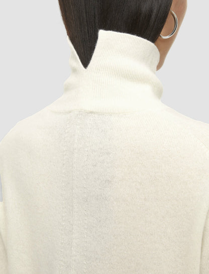 JOSEPH Fashion Women Light Pure Cashmere High Neck Jumper Ivory
