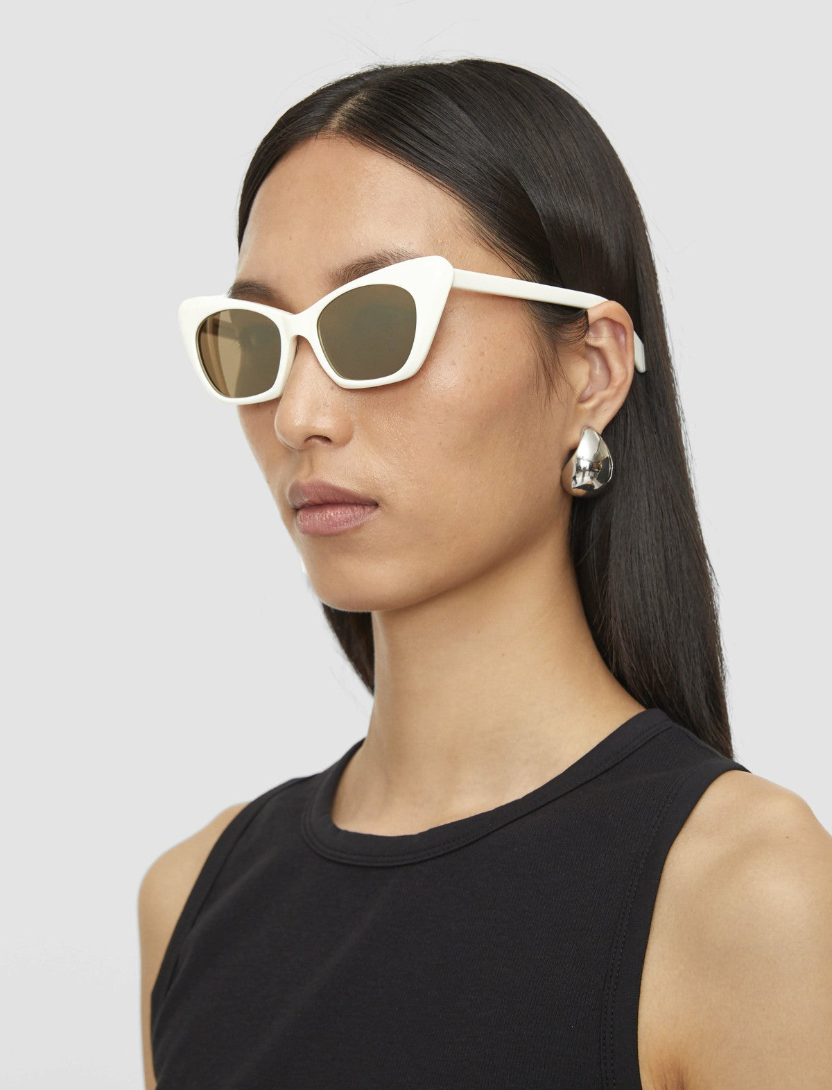JOSEPH Fashion Women Cat Eye Sunglasses Ivory