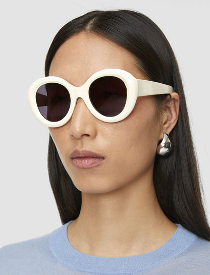 JOSEPH Fashion Women Round Sunglasses Ivory
