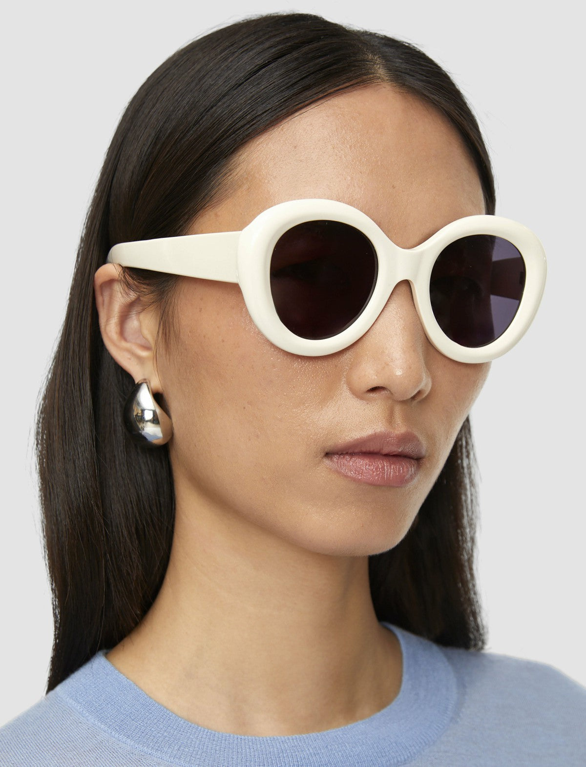 JOSEPH Fashion Women Round Sunglasses Ivory