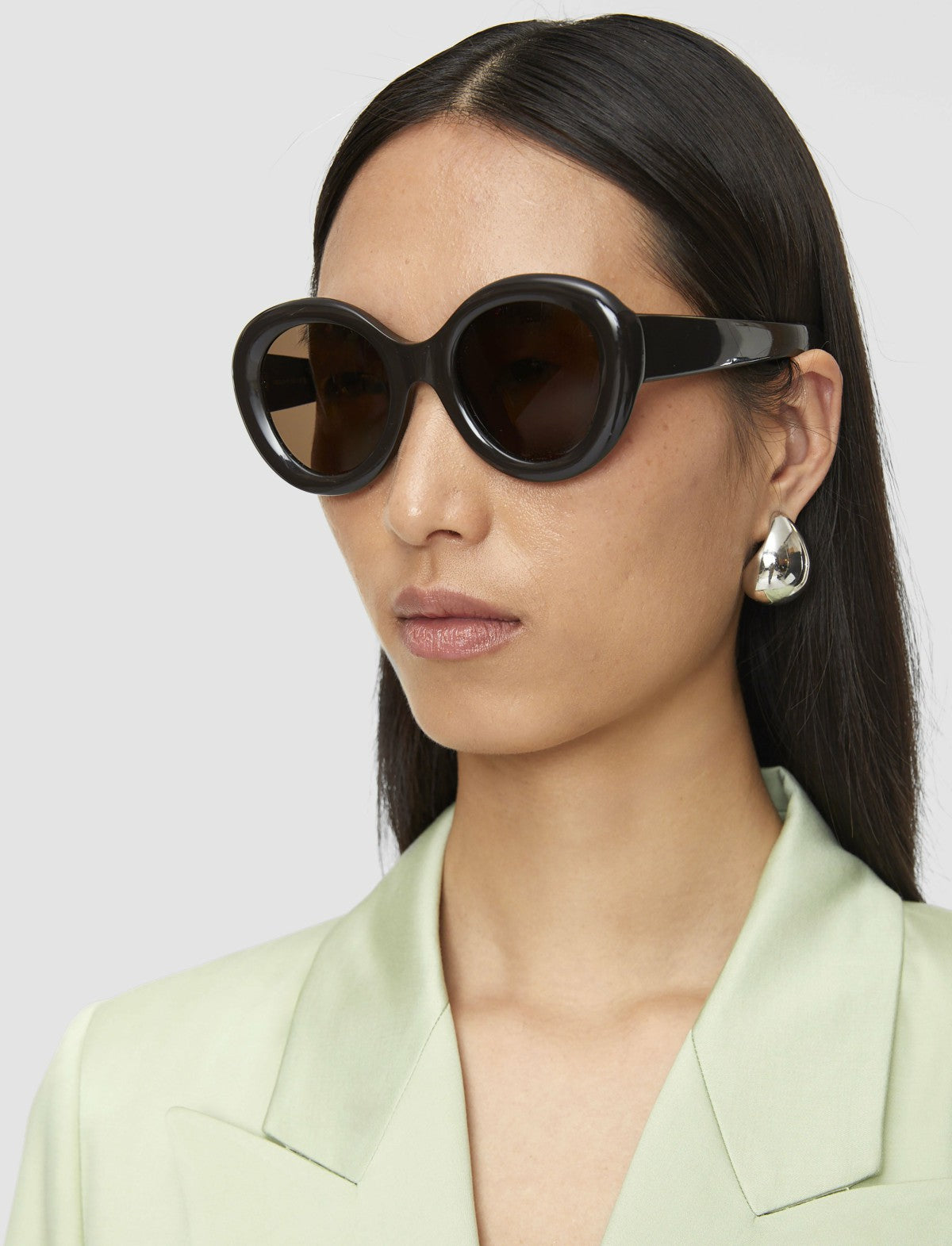 JOSEPH Fashion Women Round Sunglasses Ebony