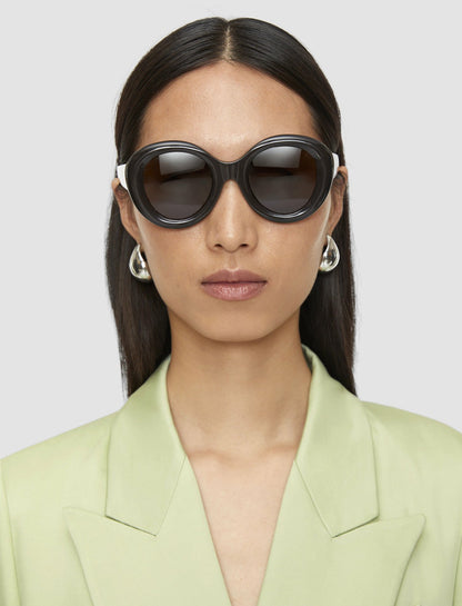 JOSEPH Fashion Women Round Sunglasses Ebony