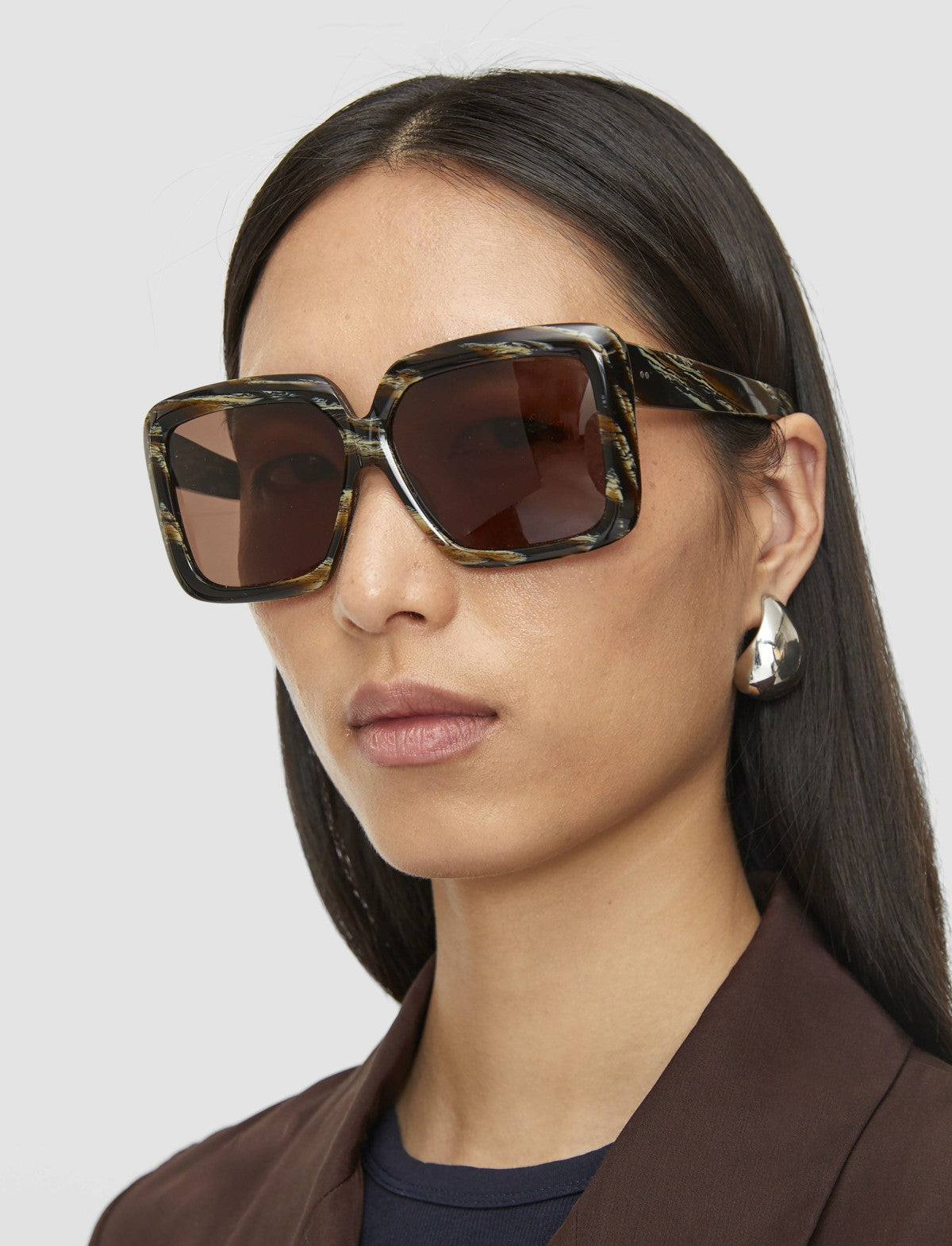 JOSEPH Fashion Women Square Sunglasses Ebony