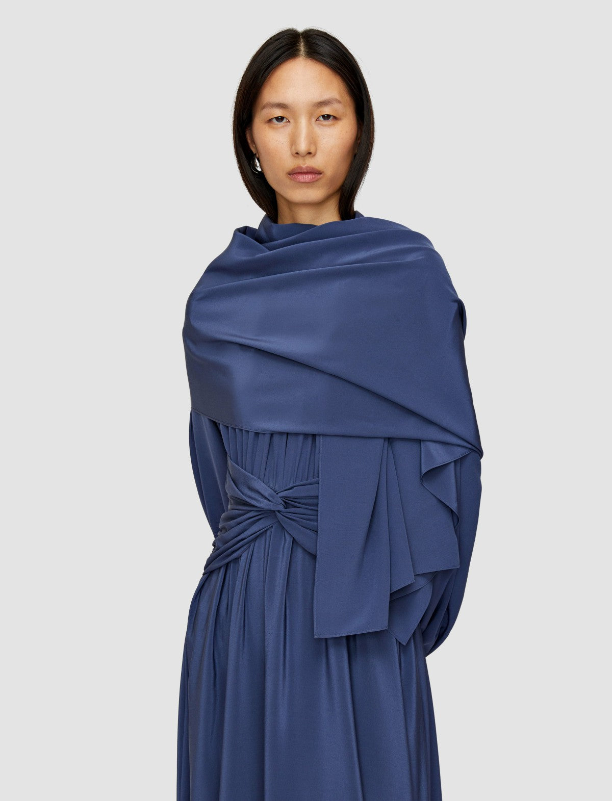 JOSEPH Fashion Women Crepe de Chine Silk Scarf Harbour