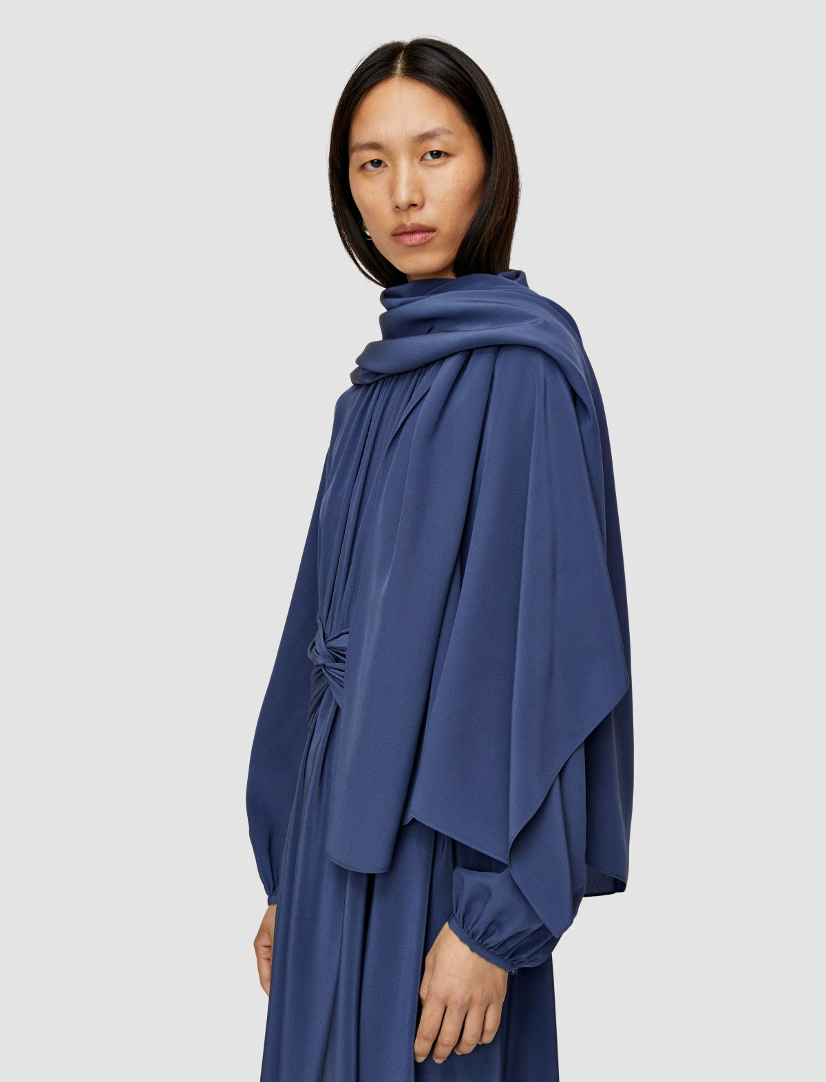 JOSEPH Fashion Women Crepe de Chine Silk Scarf Harbour