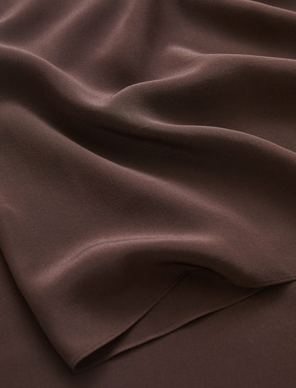 JOSEPH Fashion Women Crepe de Chine Silk Scarf Ebony