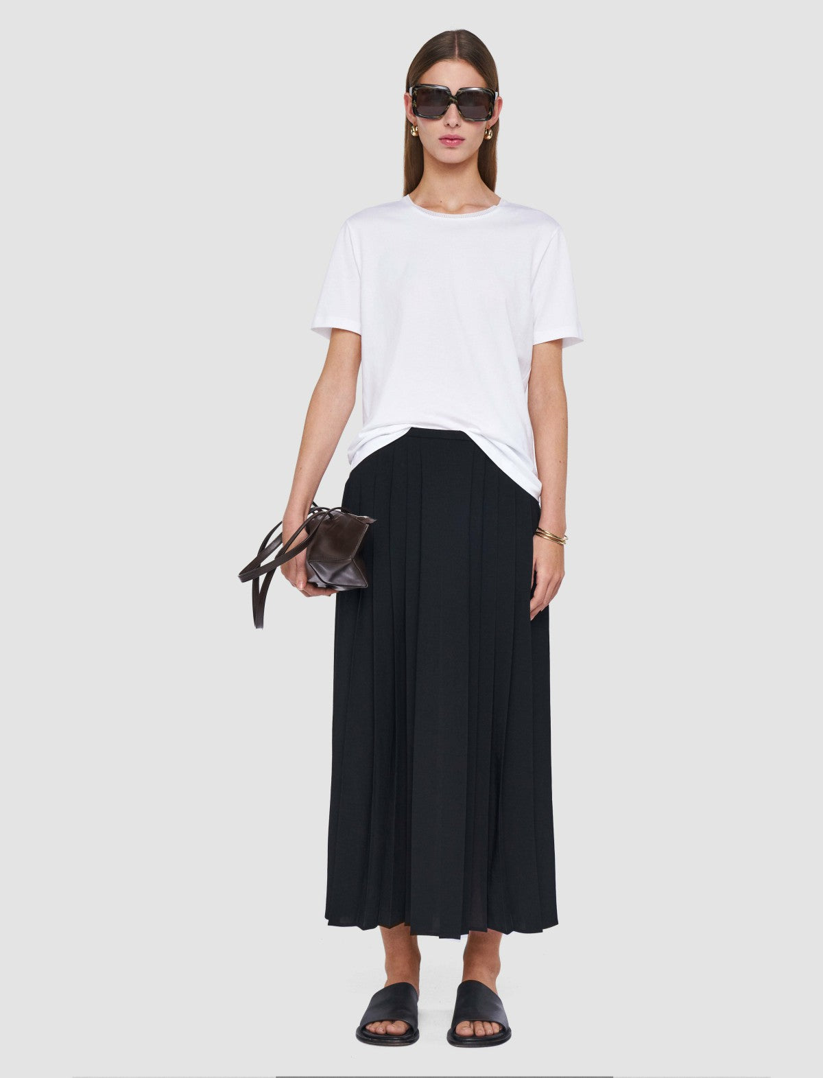 JOSEPH Fashion Women Cotton Silk Jersey T-Shirt White