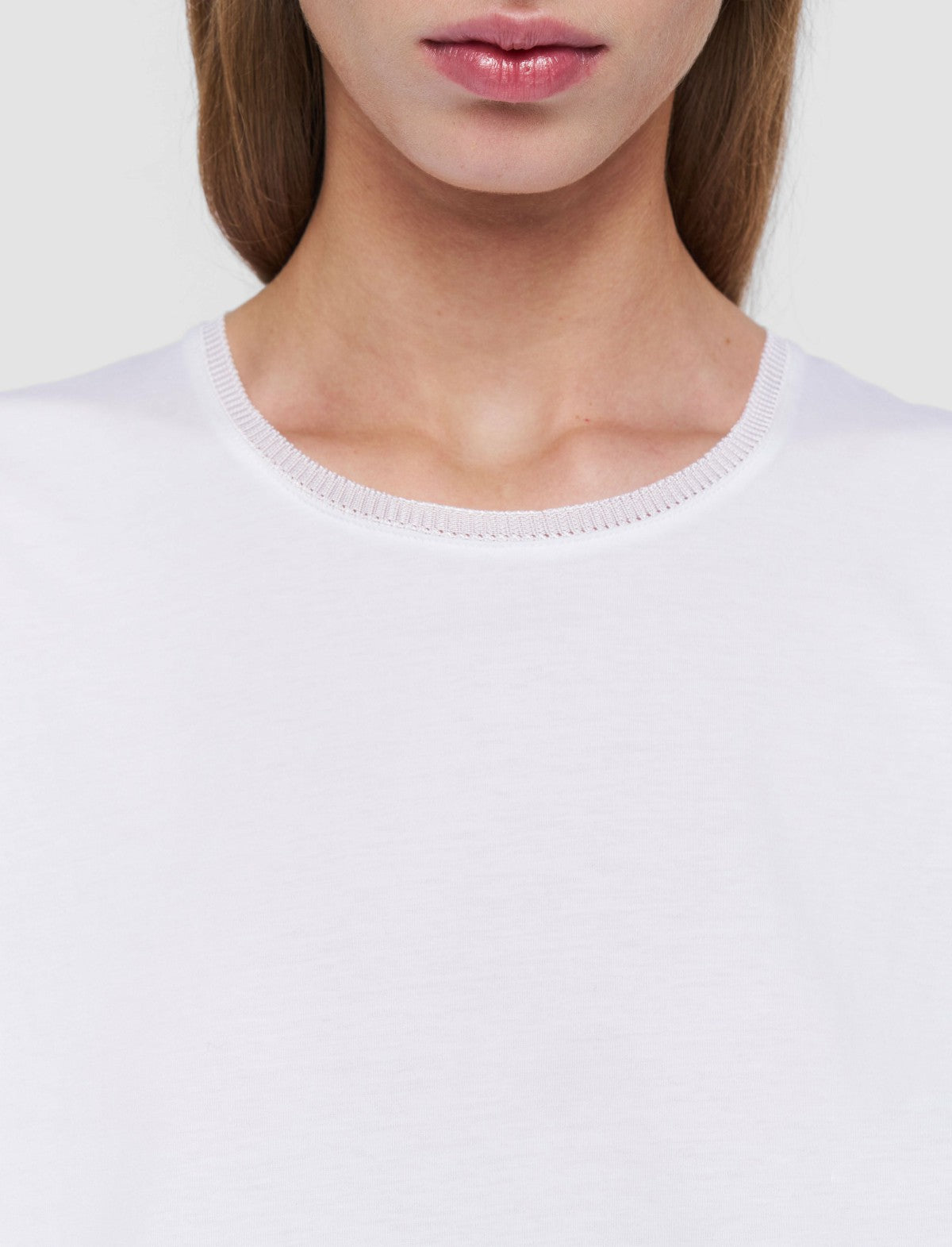 JOSEPH Fashion Women Cotton Silk Jersey T-Shirt White