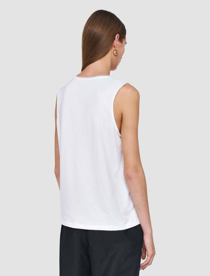 JOSEPH Fashion Women Cotton Silk Jersey Tank Top White