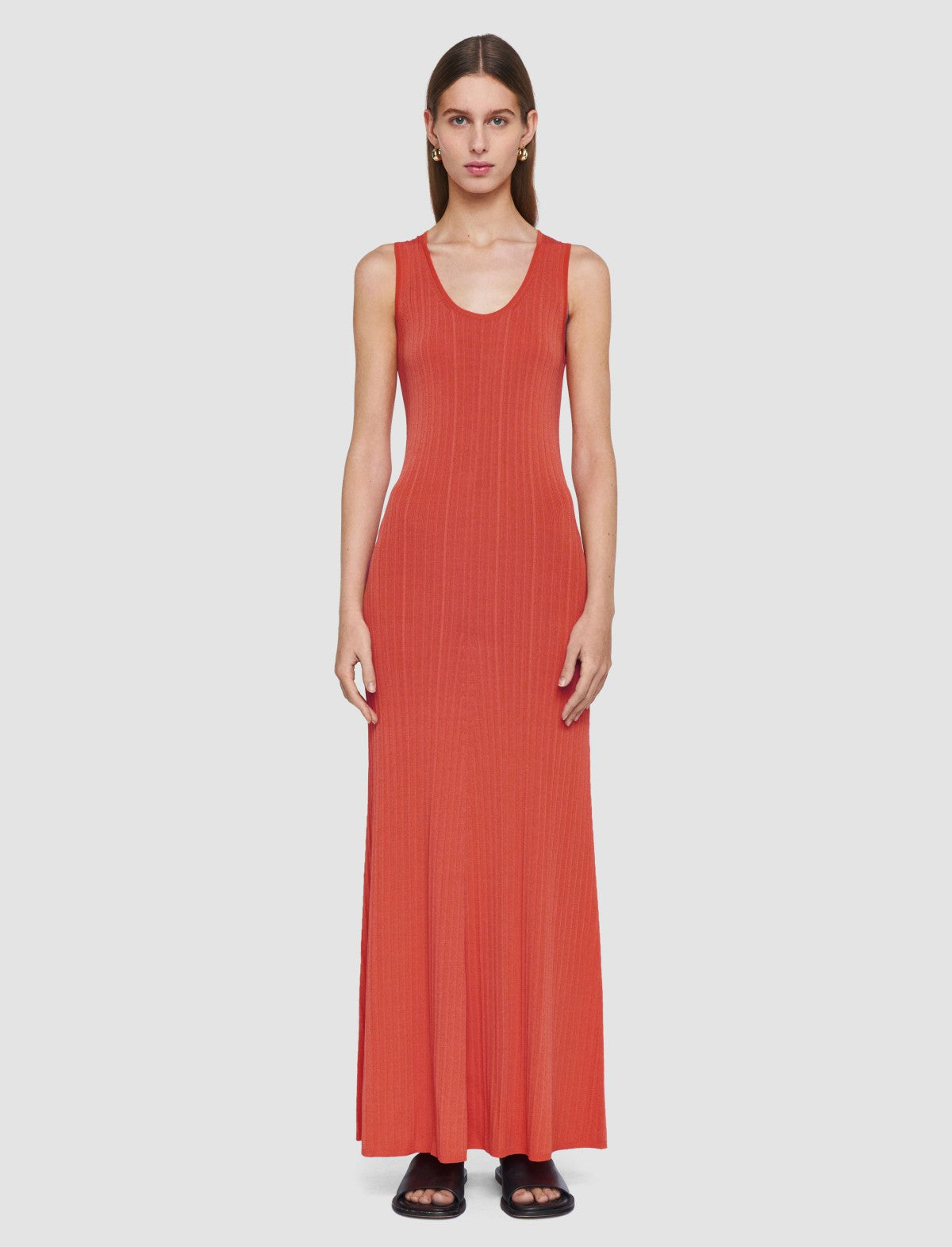 JOSEPH Fashion Women Viscose Rib Knit Dress Sundown