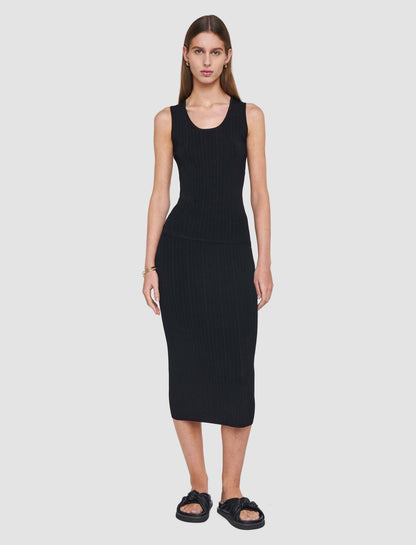 JOSEPH Fashion Women Viscose Rib Knit Skirt Black