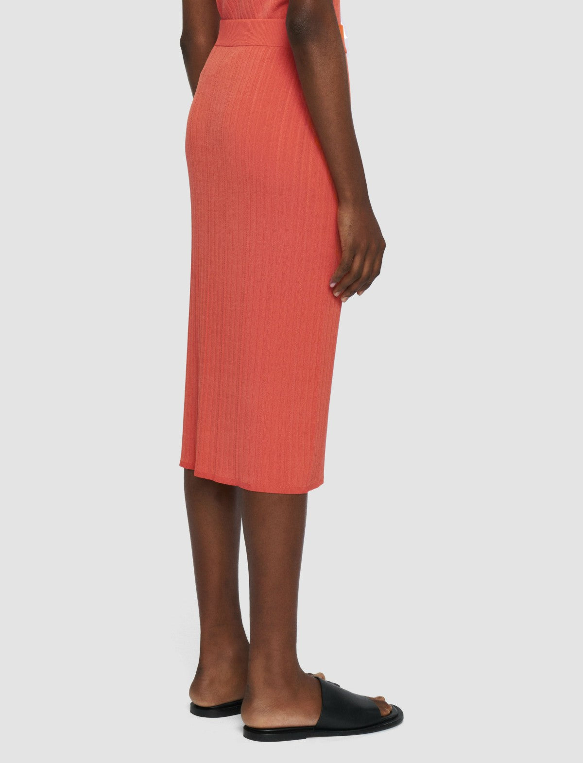 JOSEPH Fashion Women Viscose Rib Knit Skirt Sundown