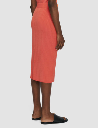 JOSEPH Fashion Women Viscose Rib Knit Skirt Sundown