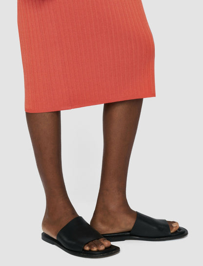 JOSEPH Fashion Women Viscose Rib Knit Skirt Sundown