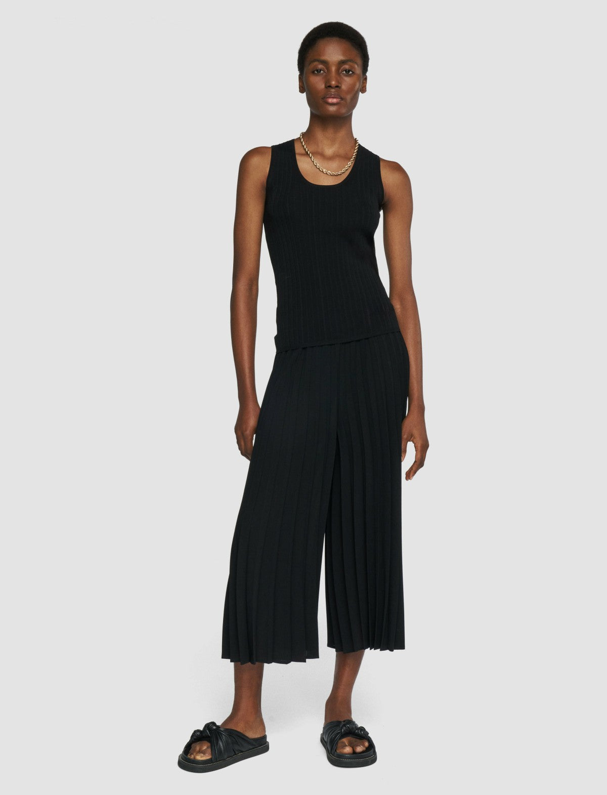 JOSEPH Fashion Women Anvers Airy Plissé Trousers Black