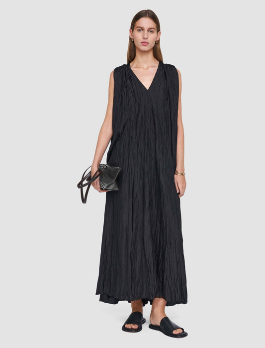 JOSEPH Fashion Women Martini Habotai Silk Dress Black
