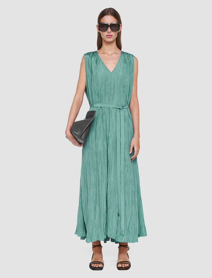 JOSEPH Fashion Women Martini Habotai Silk Dress Lagoon