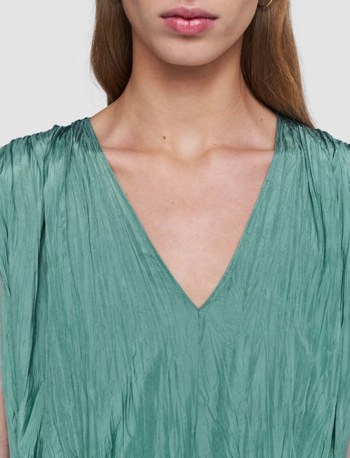JOSEPH Fashion Women Martini Habotai Silk Dress Lagoon