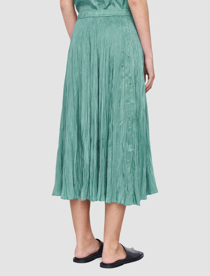 JOSEPH Fashion Women Sully Habotai Silk Skirt Lagoon