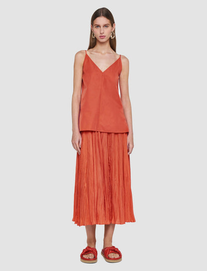 JOSEPH Fashion Women Sully Habotai Silk Skirt Sundown
