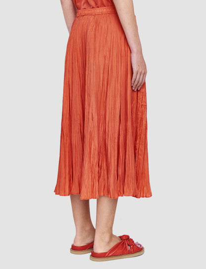 JOSEPH Fashion Women Sully Habotai Silk Skirt Sundown