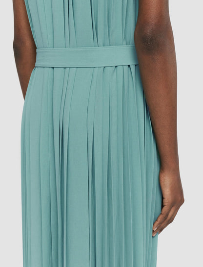JOSEPH Fashion Women Davide Airy Plissé Dress Lagoon