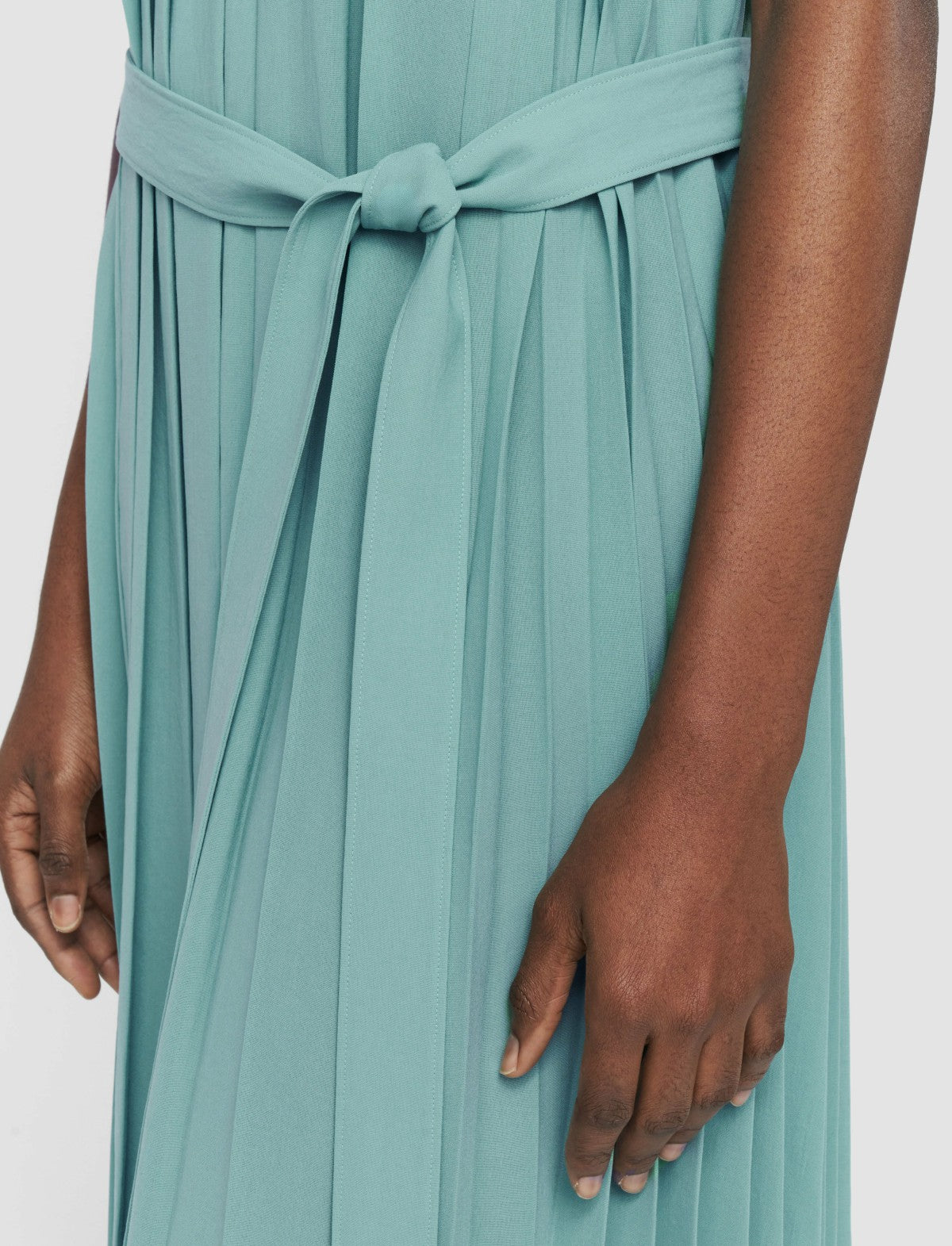 JOSEPH Fashion Women Davide Airy Plissé Dress Lagoon